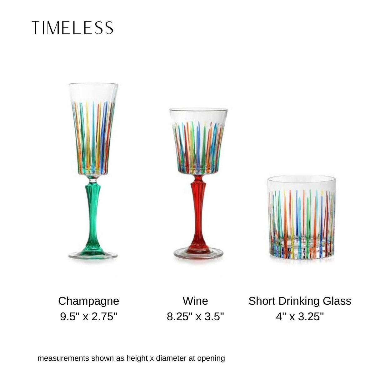 Timeless Champagne Glasses, Hand-Painted Italian Crystal | Made in Venice