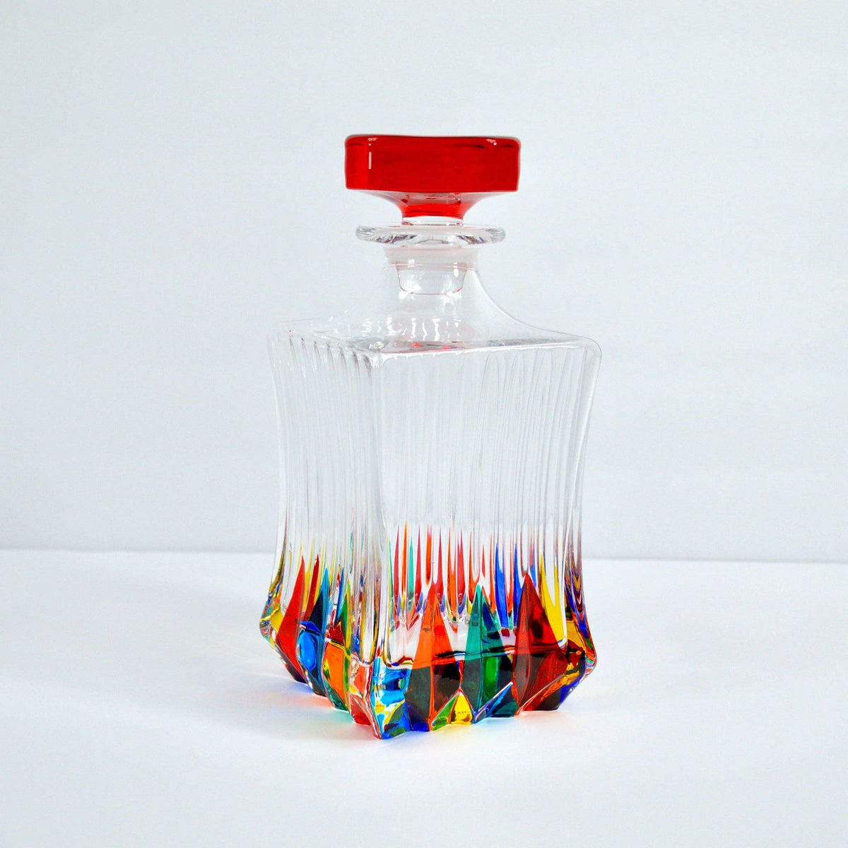 Italian Crystal Demi-Swatch Square Decanter | Made in Venice
