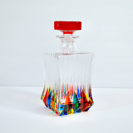Italian Crystal Demi-Swatch Square Decanter | Made in Venice