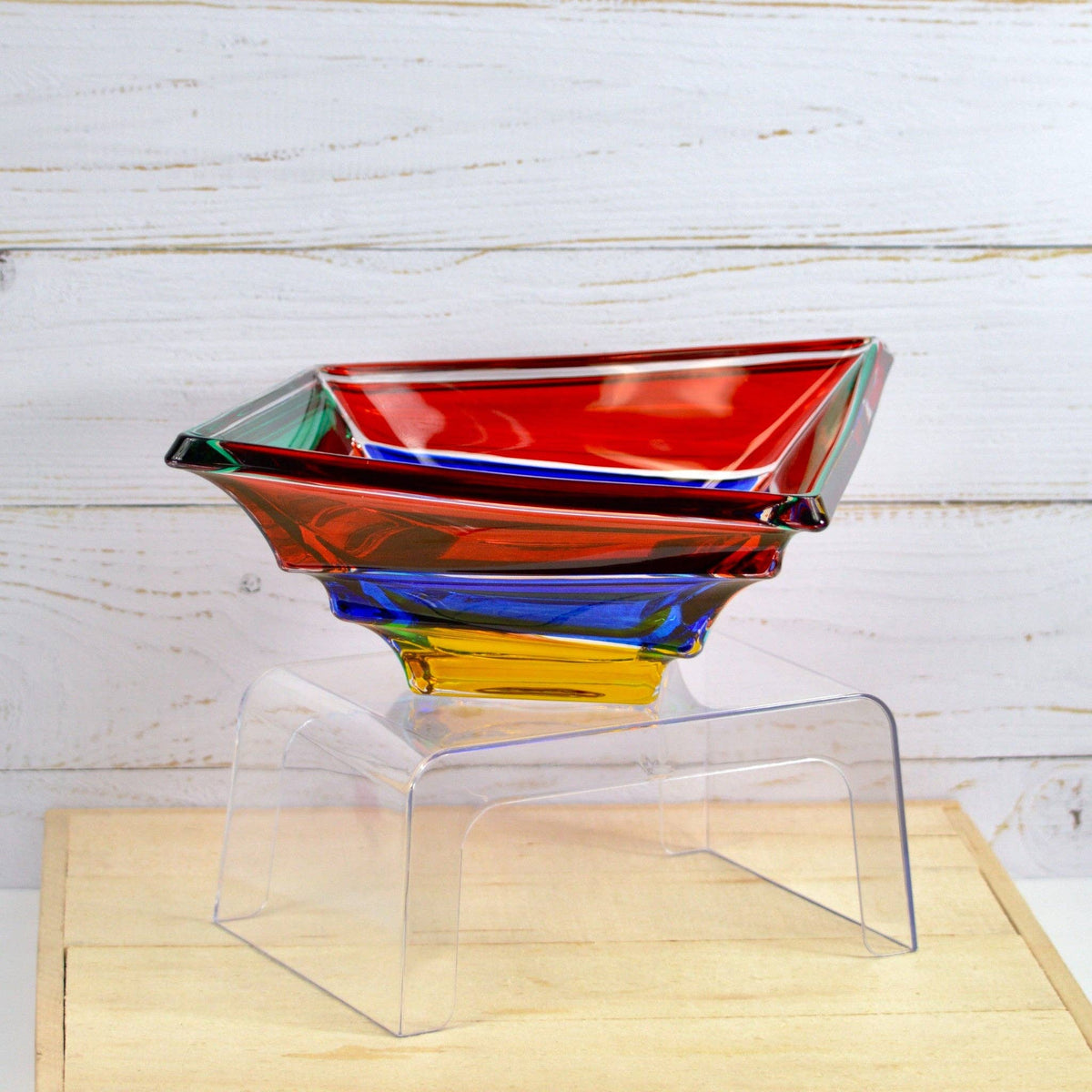 Vela Italian Crystal Centerpiece Bowl | Made in Venice