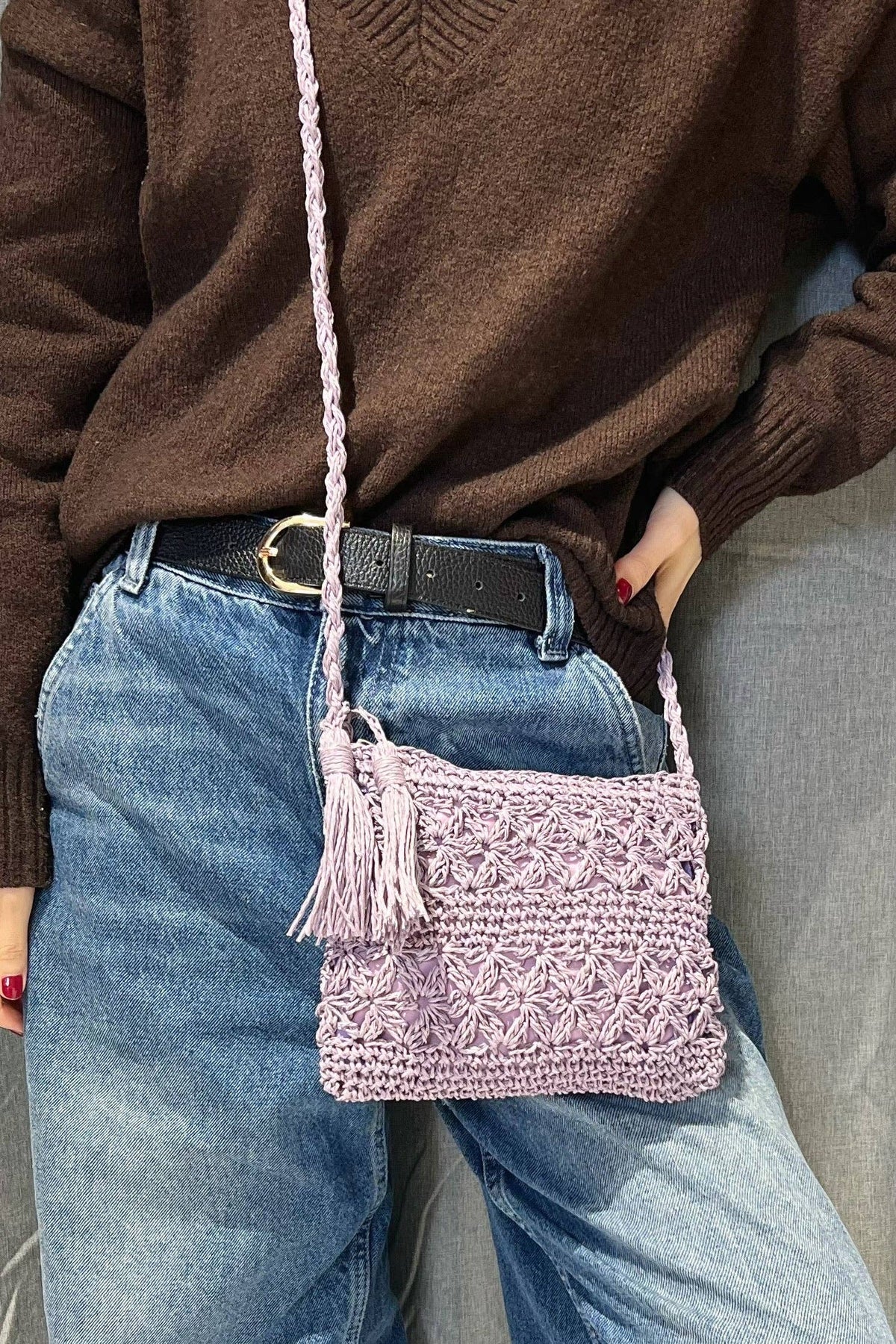 Italian Crossbody Bag 7.5" JIJOU CAPRI | Made in Campania