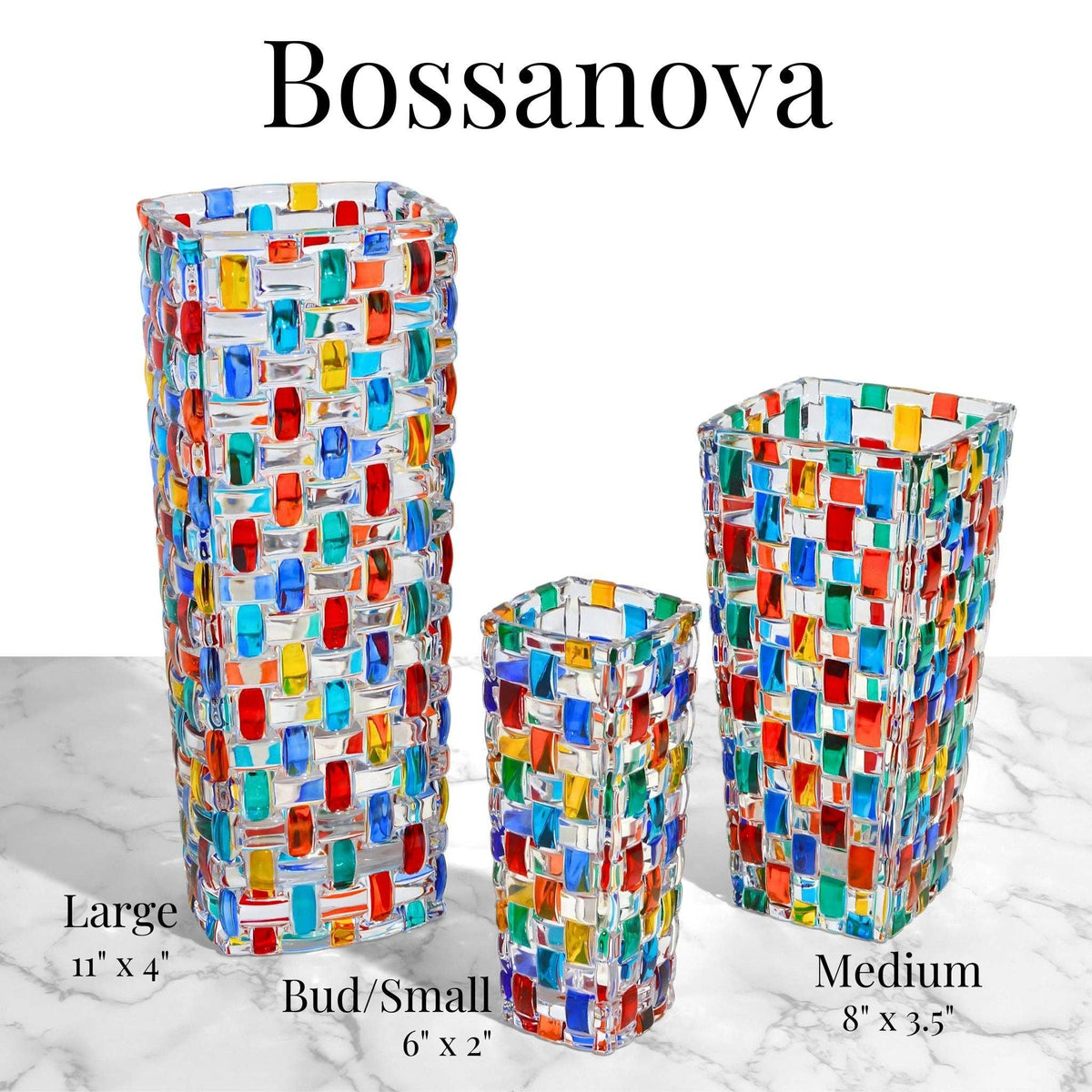 Bossanova Bud Vase, Hand-Painted Italian Crystal | Made in Venice