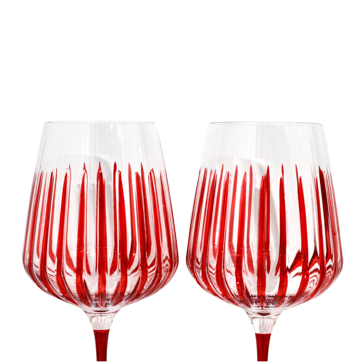 Italian Crystal Spritz Wine Glass, Ruby Red | Made in Venice