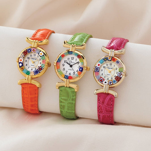 Millefiori Murano Small Watch - Assorted Colors | Made in Veneto