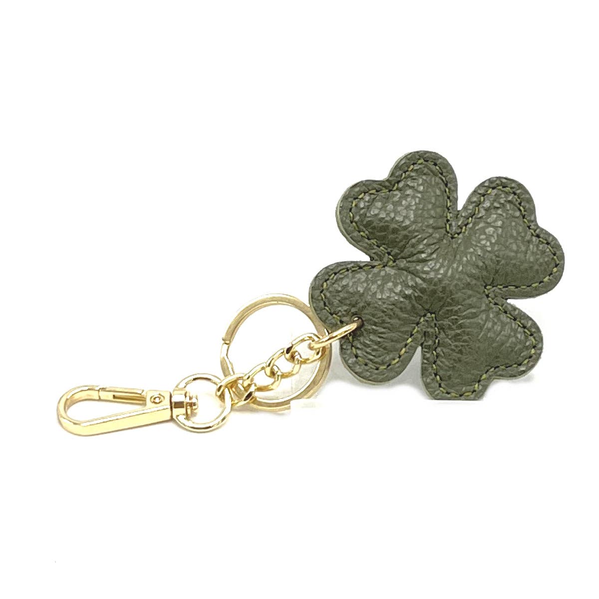 Lucky Leaf Genuine leather key chain | Made in Tuscany