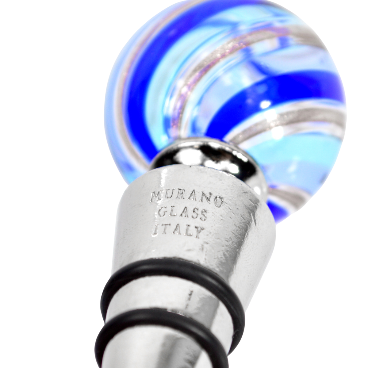 Murano Glass Wine Stoppers, Filigrana | Made in Veneto