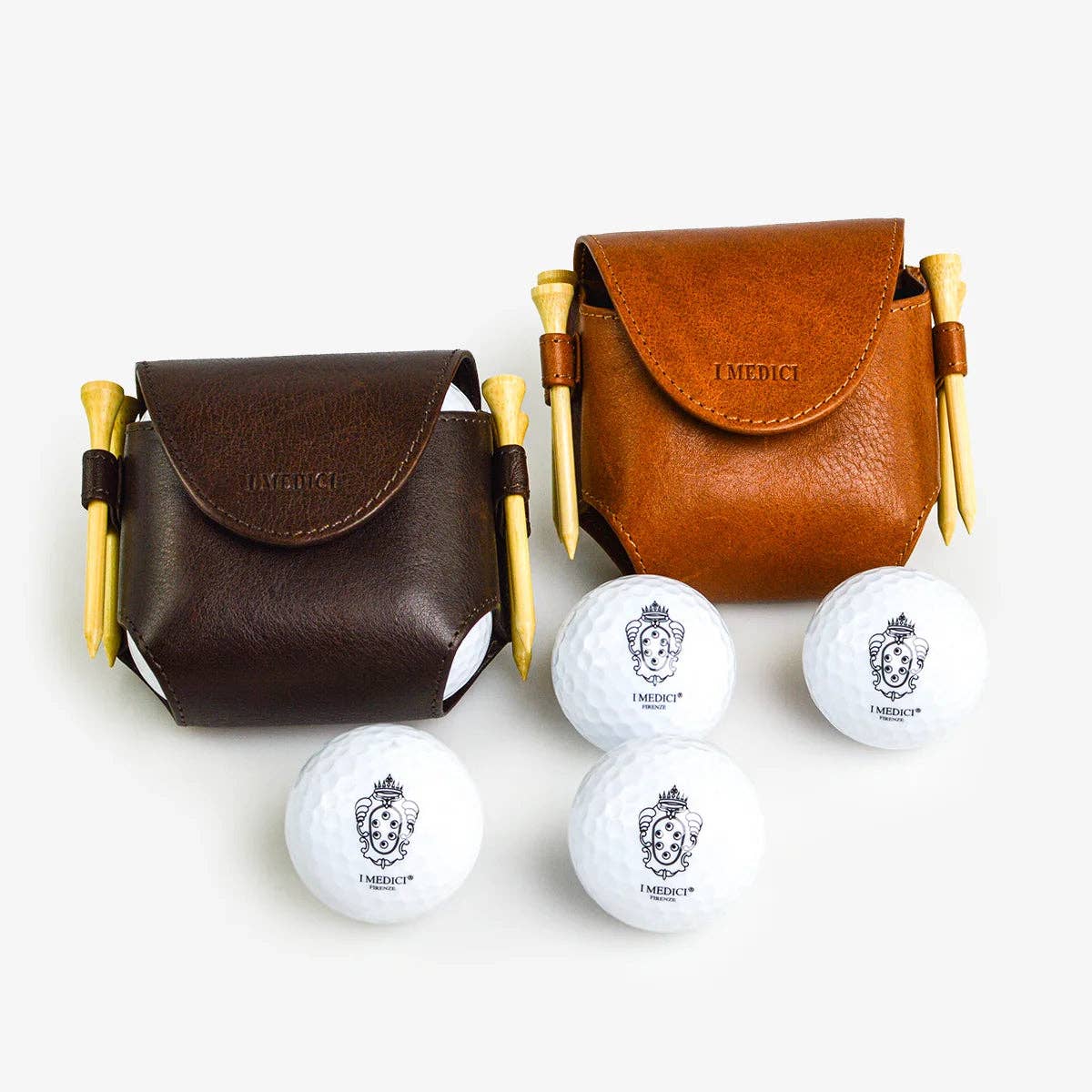 Leather Golf Ball Holder | Made in Italy