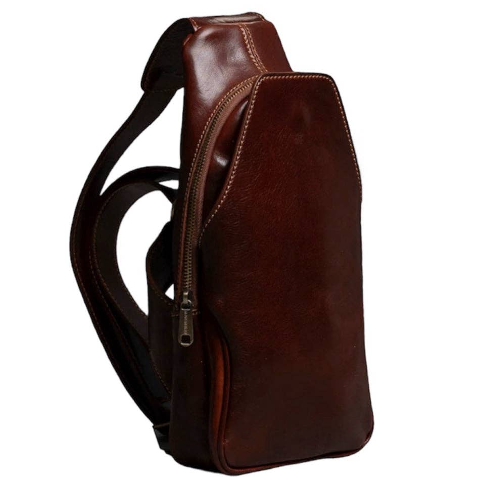 Men's Genuine Leather Marsupio One-Shoulder Bag | Made in Tuscany