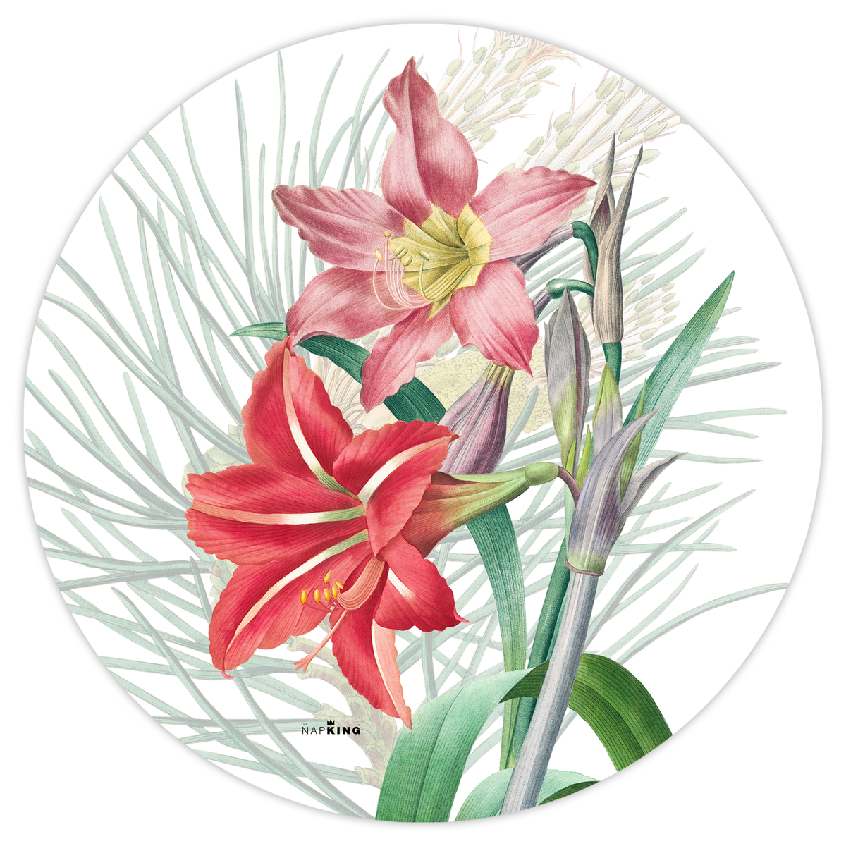 Set di 2 tovagliette rotonde in fibra di legno «Giardino d'Inverno», 100% Made in Italy