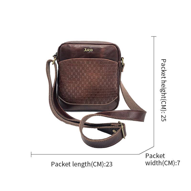 Hand Buffered Leather Shoulder Bag with Magnetic Closure | Made in Tuscany
