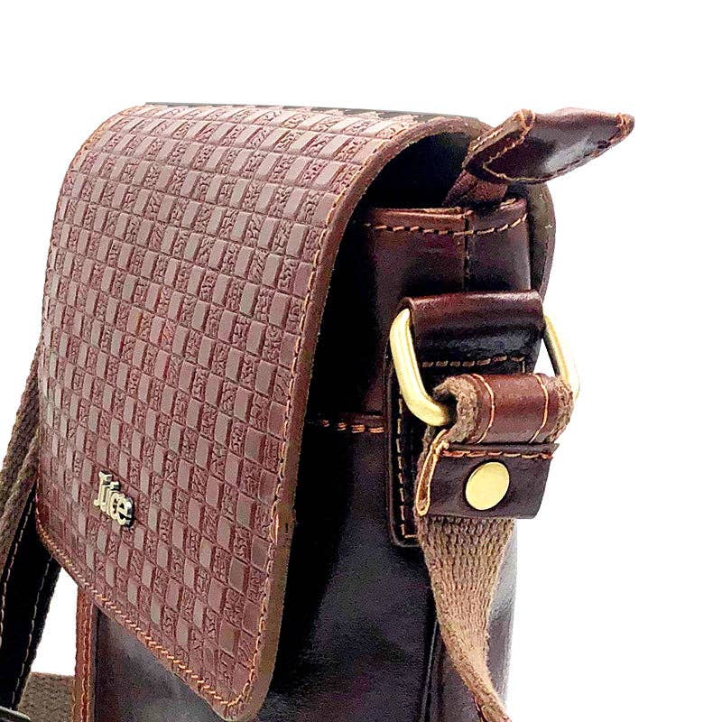 Hand buffered leather shoulder bag | Made in Italy