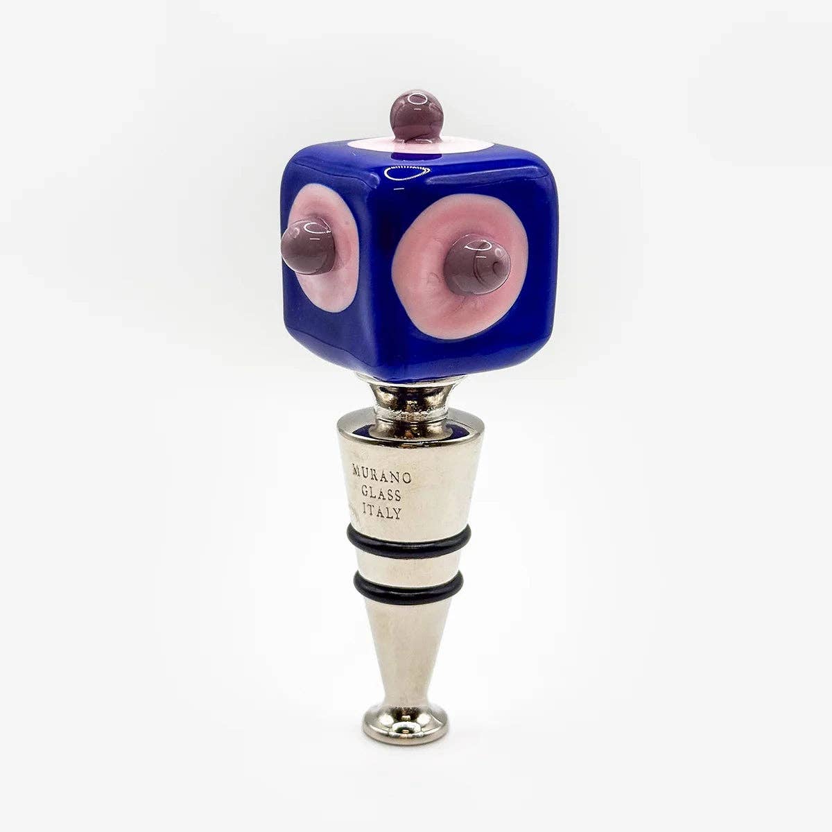 Murano Glass Wine Stopper, Dots | Made in Veneto