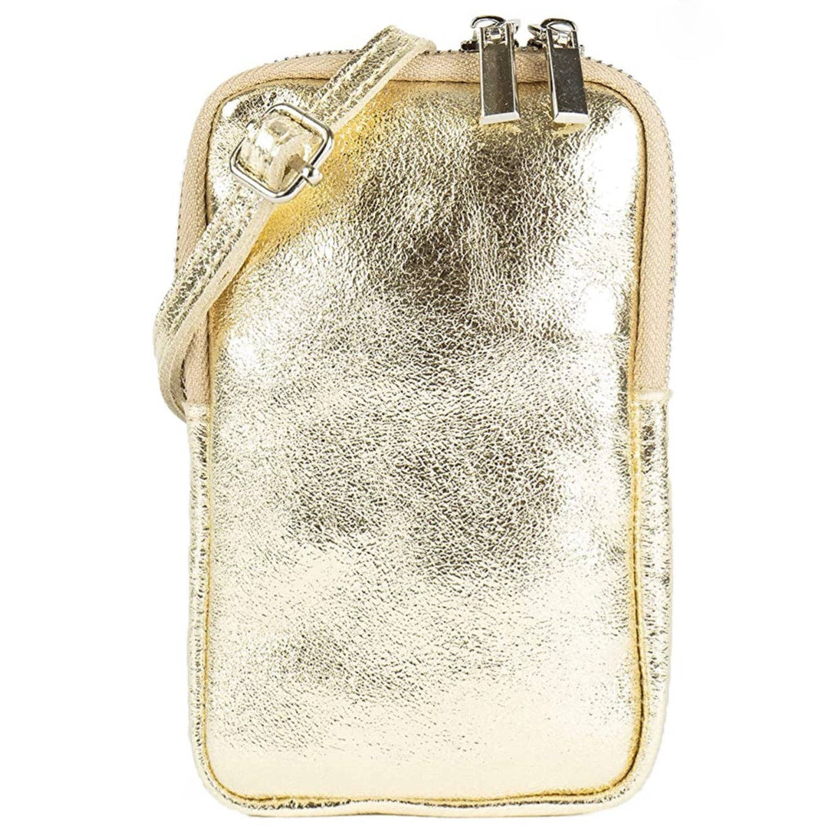 Modarno Small Shoulder Bag for Mobile Phones for Men and Women in Genuine Leather 11cm x 2cm x 18cm | Made in Italy