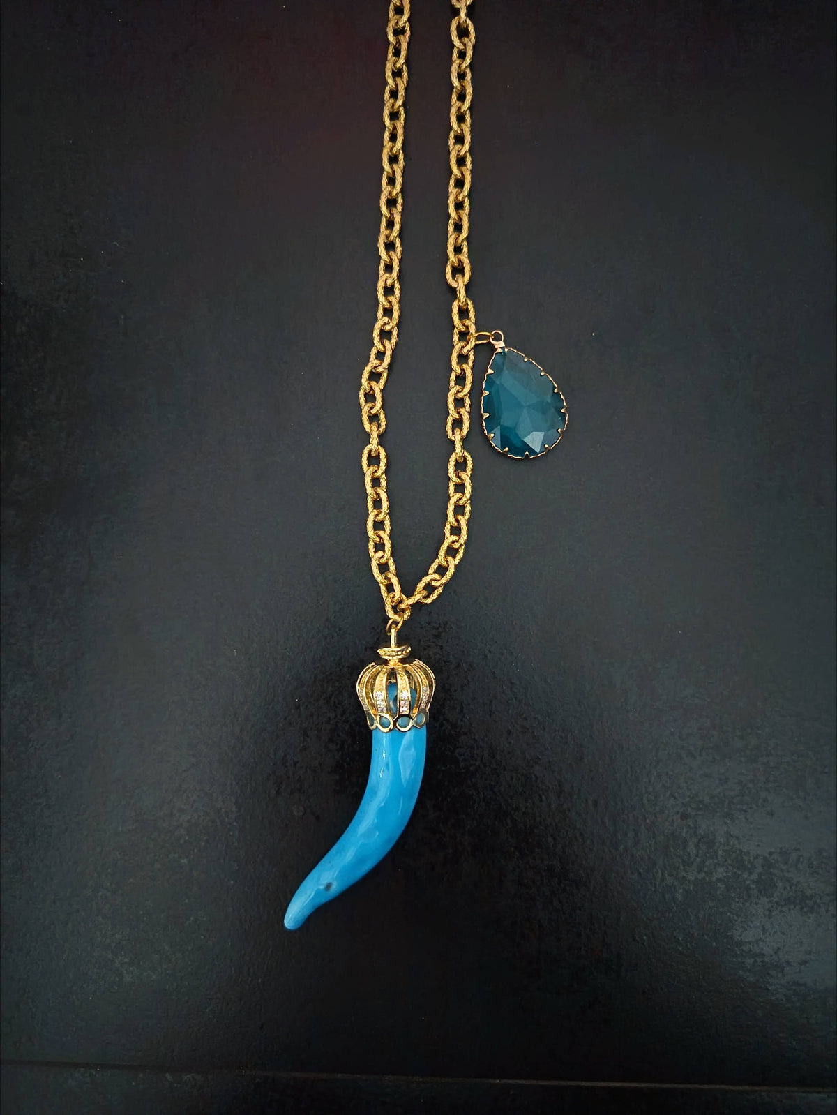 Women's ceramic horn necklaces Red | Made in Lazio