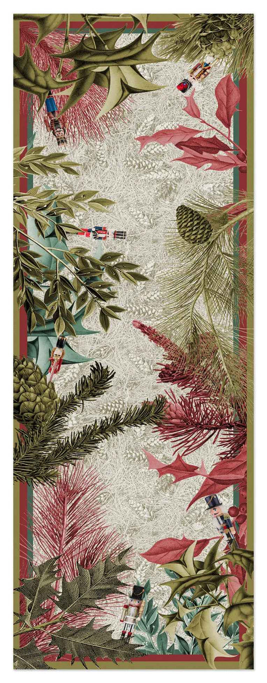 Nutcracker Linen Christmas Table Runner | Made in Sicily