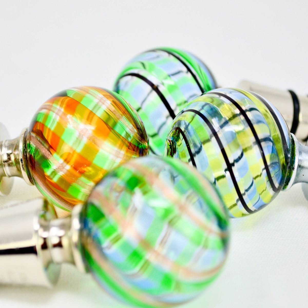 Murano Glass Wine Stoppers, Filigrana | Made in Veneto