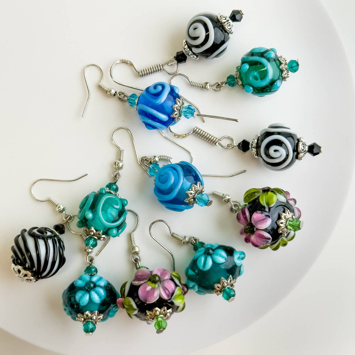 Big Beaded Earrings – Murano Glass | Made in Venice
