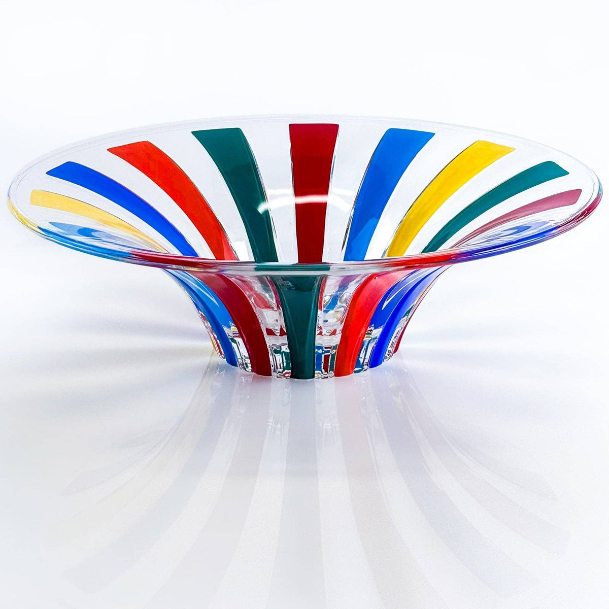 Centerpiece Bowl, Timeless Multicolor Opaque – Italian Crystal | Made in Venice