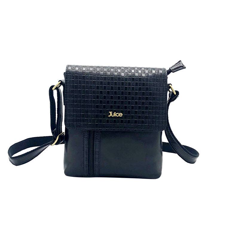 Hand buffered leather shoulder bag | Made in Italy