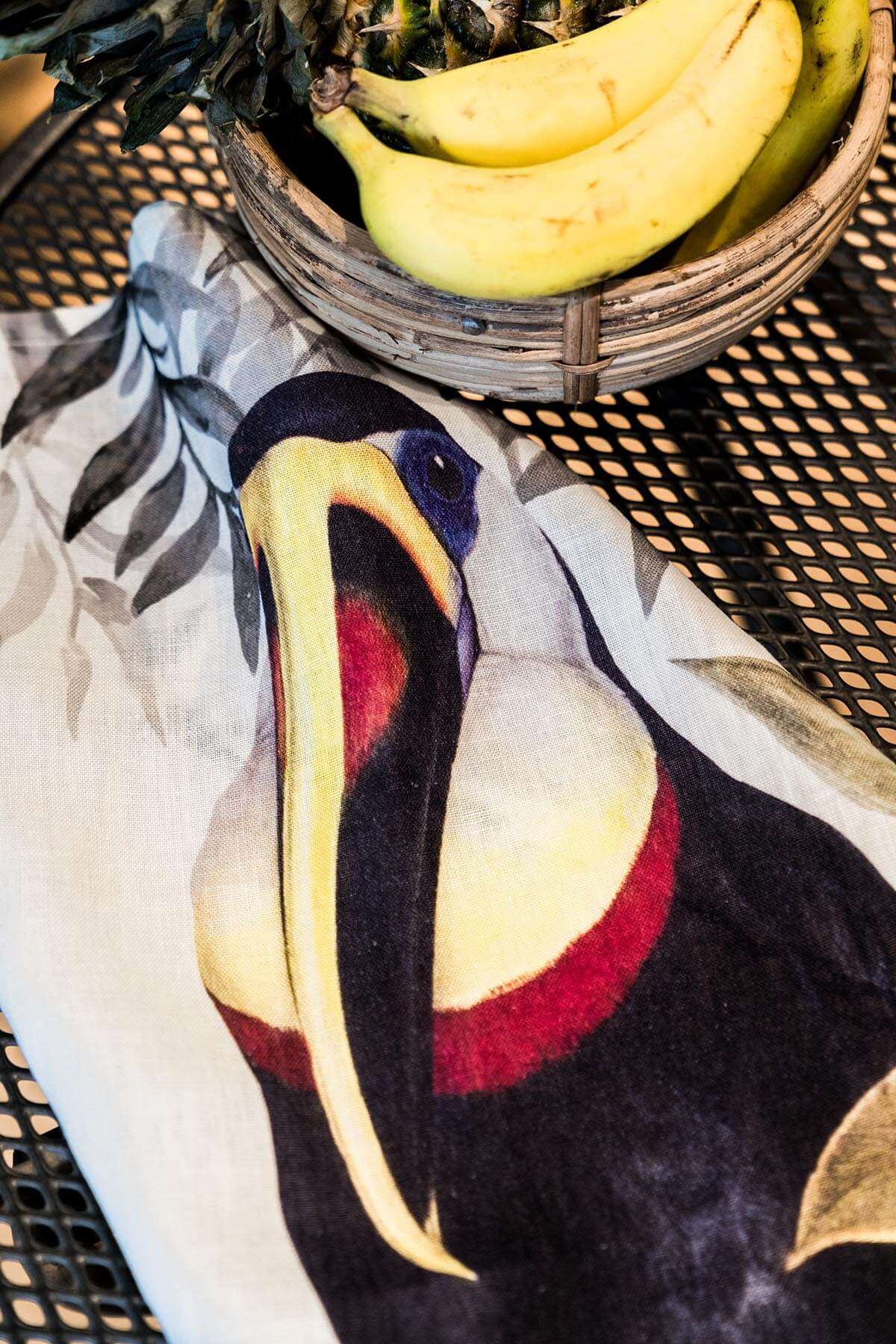 Toucans Linen Kitchen Towel