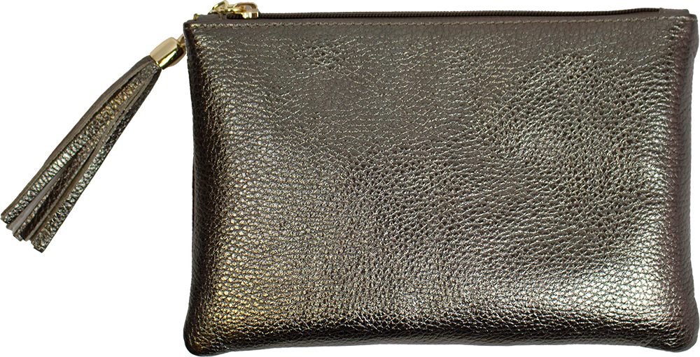 Italian Leather Zipper Top Bag | Made in Lombardy