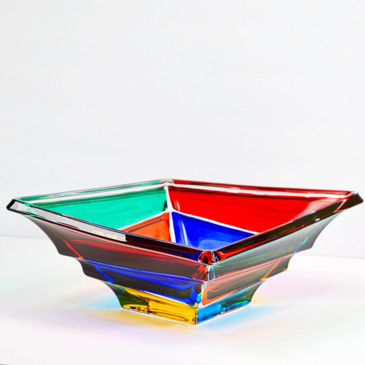 Vela Italian Crystal Centerpiece Bowl | Made in Venice