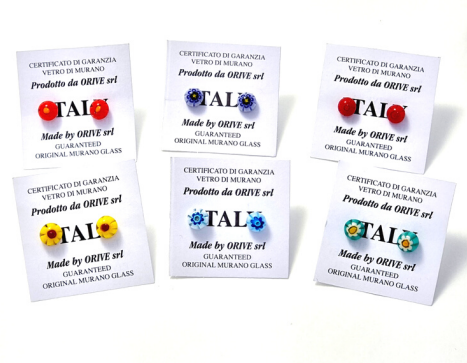 Fantazia Millefiori Murano Glass Earring | Made in Veneto