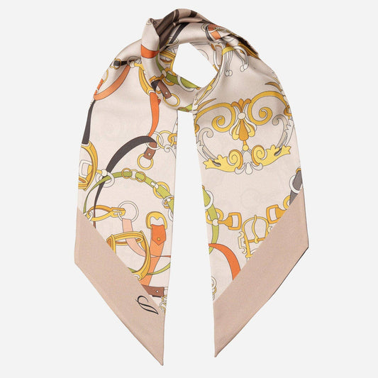 Skinny Silk Scarf - Caffè Latte | Made in Lombardy