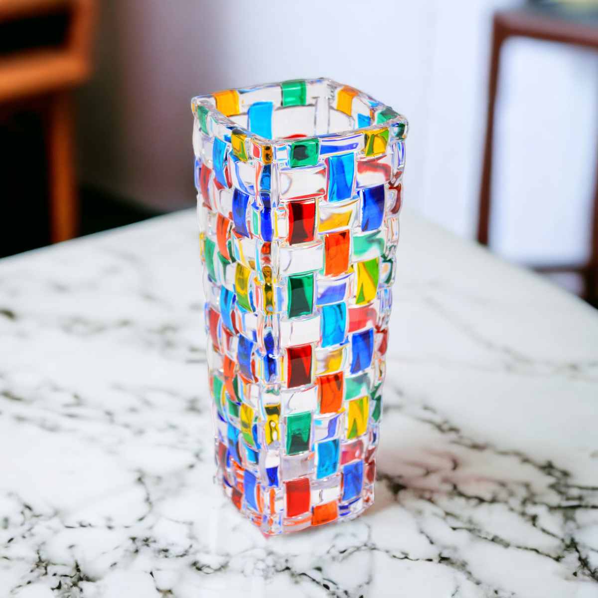 Bossanova Bud Vase, Hand-Painted Italian Crystal | Made in Venice