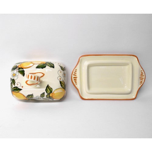 Deruta Fior di Limone Butter Dish
