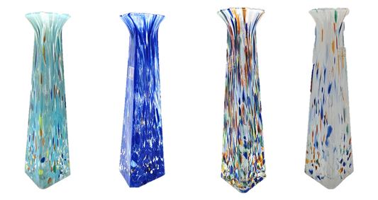 Murano Glass Triangle Bud Vase - Assorted Colors | Made in Venice