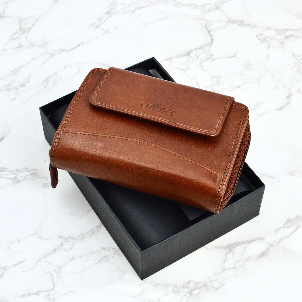 Giovanna Women's Italian Leather Bi-fold Wallet with Coin Pocket | Made in Tuscany