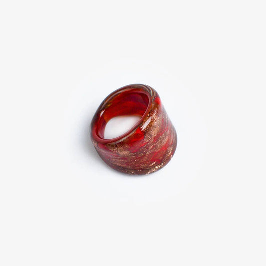 Flat Avventurina Murano Glass Ring | Made in Venice