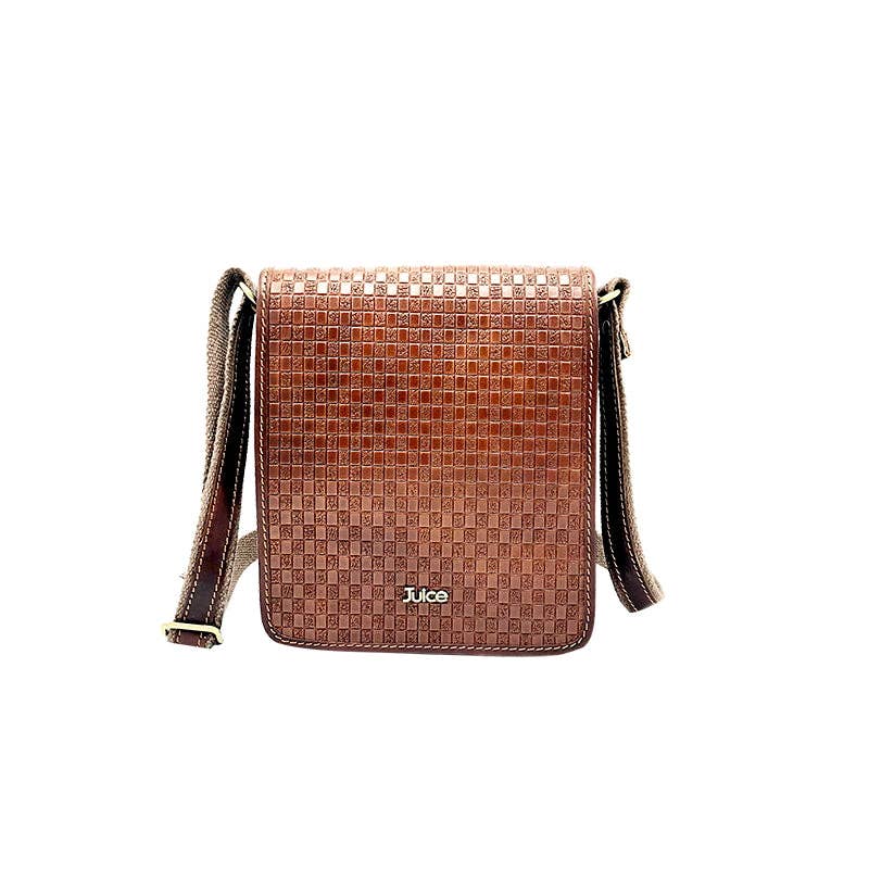 Hand buffered leather crossbody shoulder bag | Made in Italy
