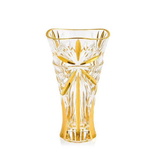 Oasis Crystal Gold Bud Vase 7" | Made in Venice