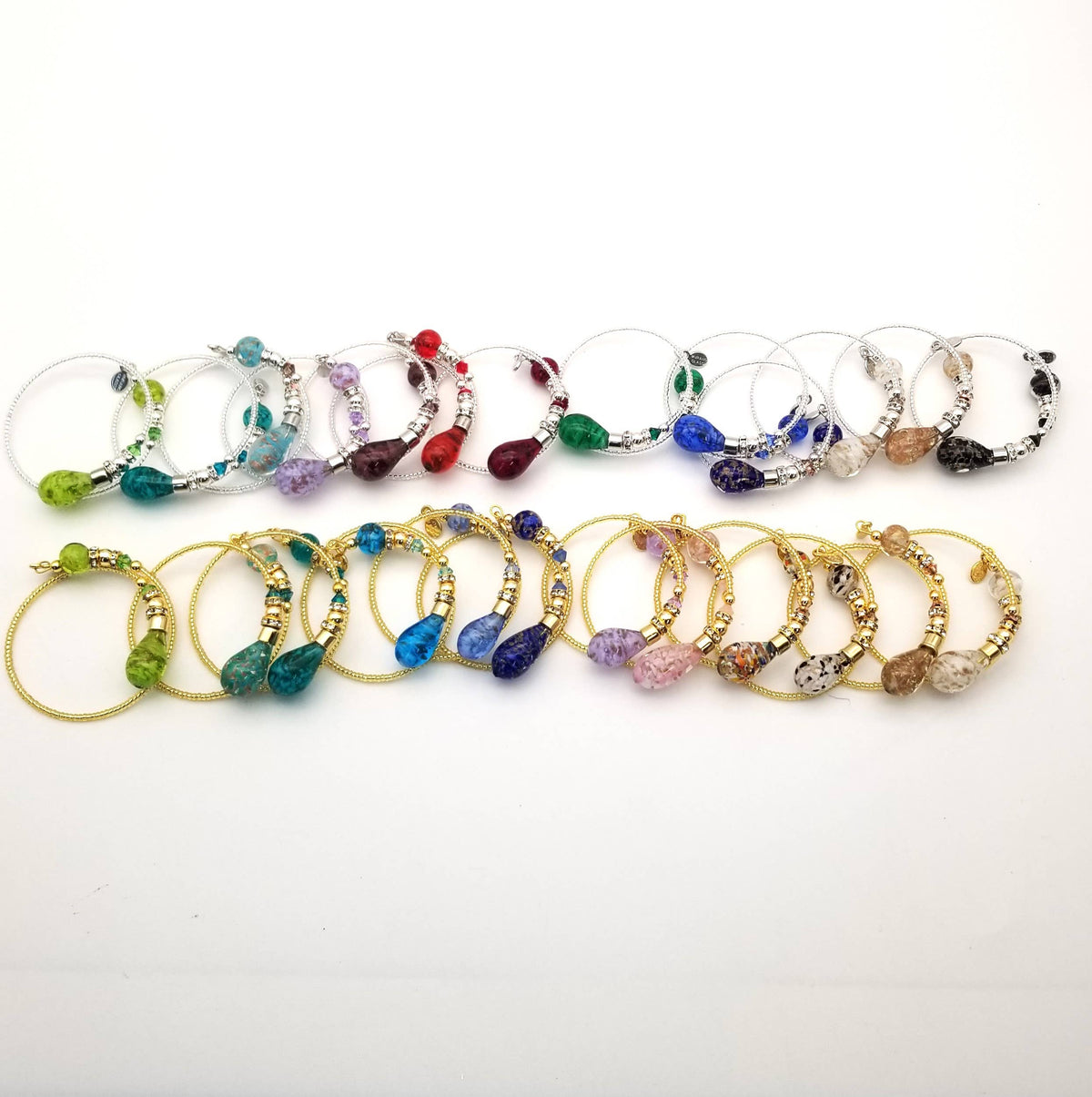 Murano Glass Drop Wrap Bracelet | Made in Venice
