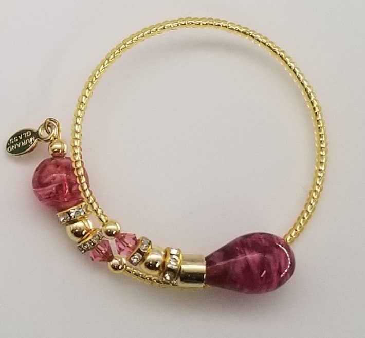 Murano Glass Drop Wrap Bracelet | Made in Venice