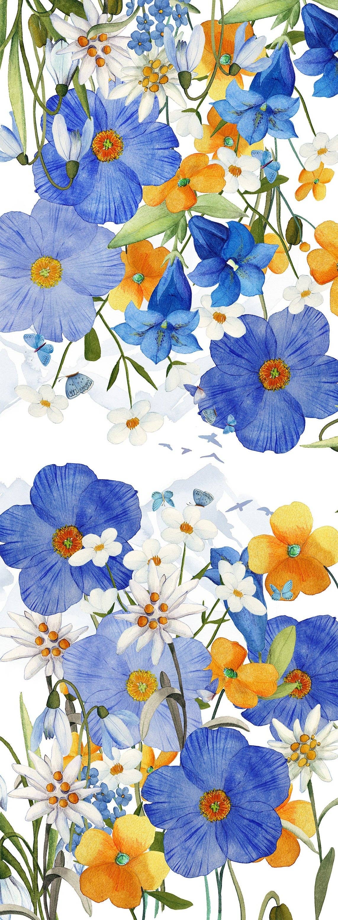 Alpi Flora Pure Linen Table Runner | Made in Sicily