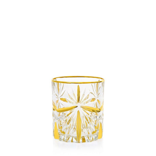 Oasis Crystal Gold Rocks Glass | Made in Veneto