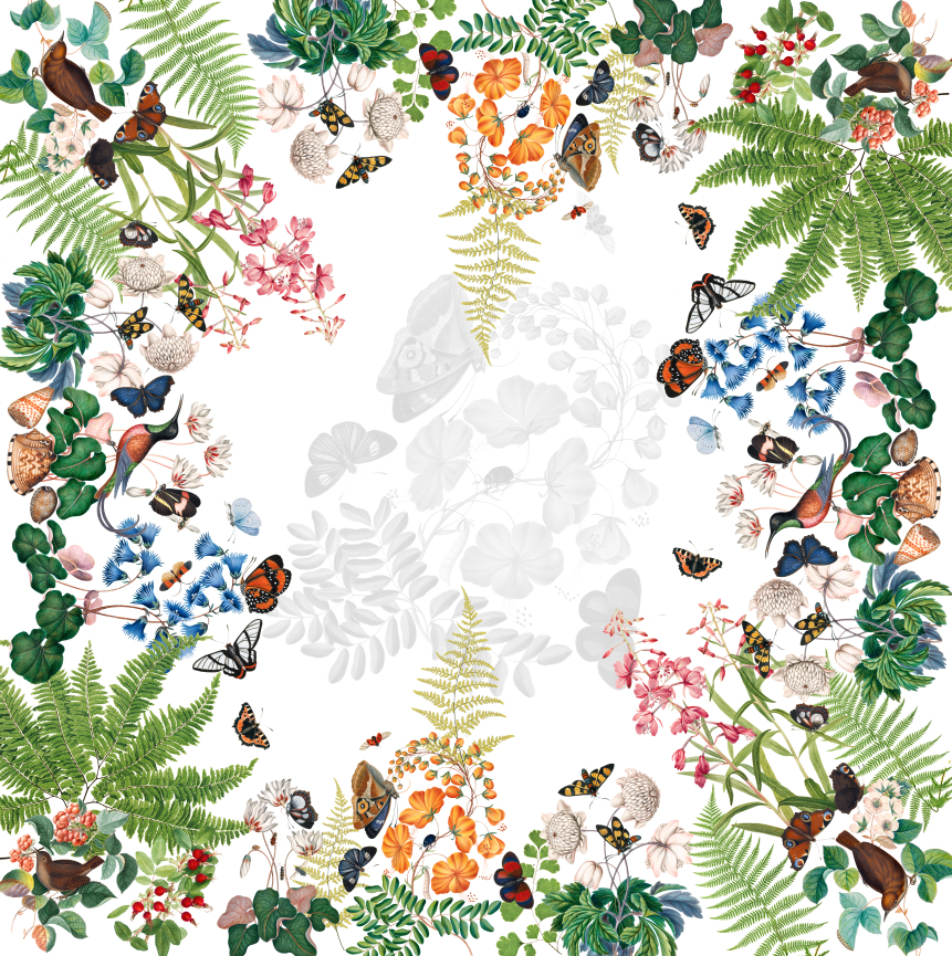 Ferns Cotton Satin Tablecloth | Made in Sicily