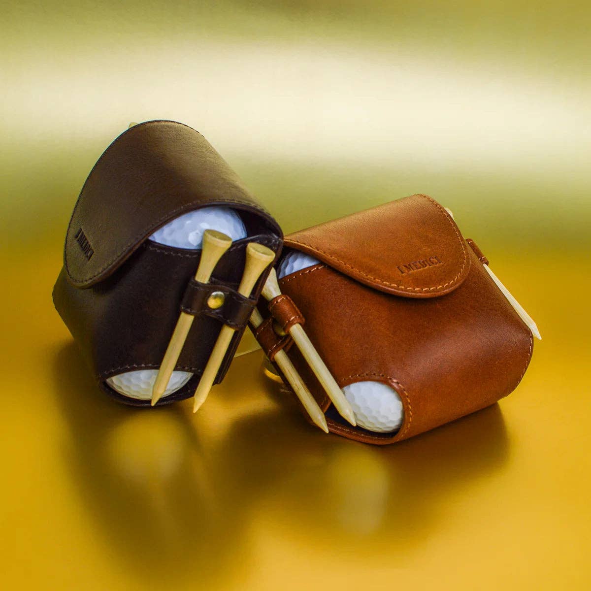 Leather Golf Ball Holder | Made in Italy