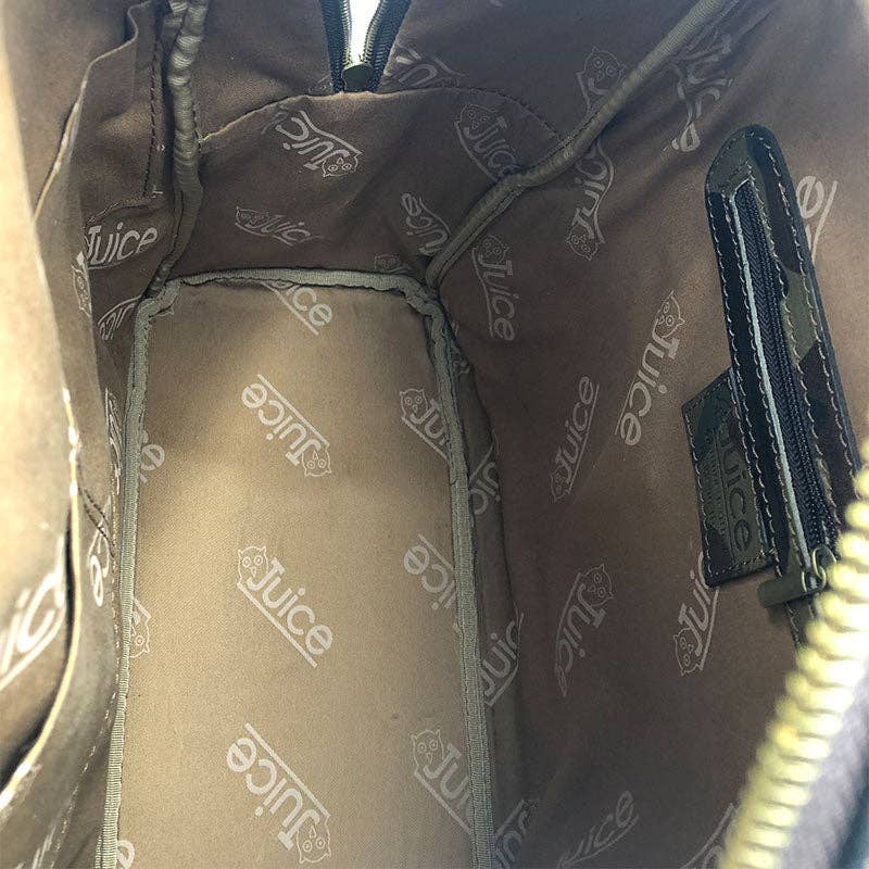 Printed leather backpack | Made in Italy