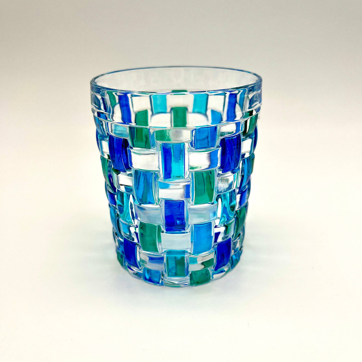 Aqua Cocktail Rocks Glass - Venetian Glass | Made in Veneto