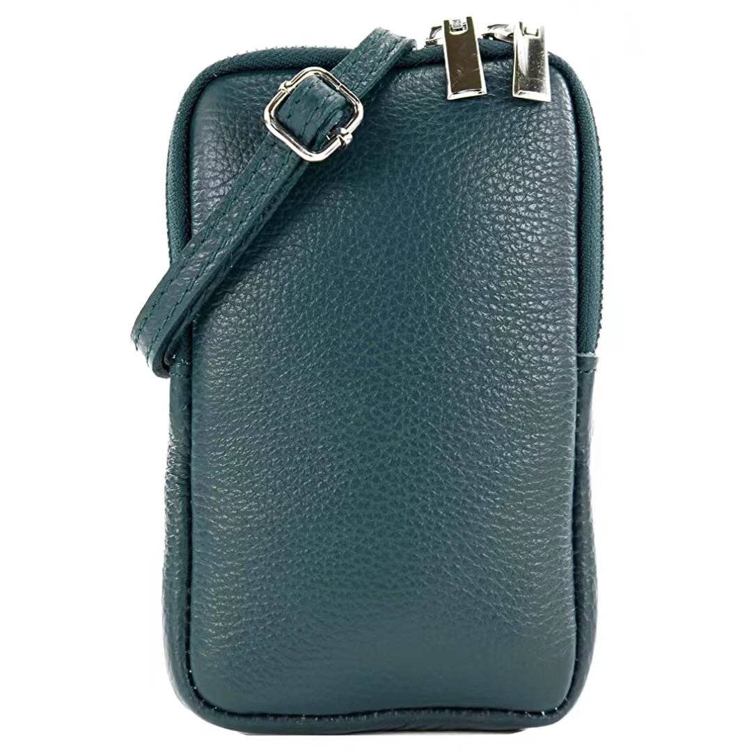 Modarno Small Shoulder Bag for Mobile Phones for Men and Women in Genuine Leather 11cm x 2cm x 18cm | Made in Italy