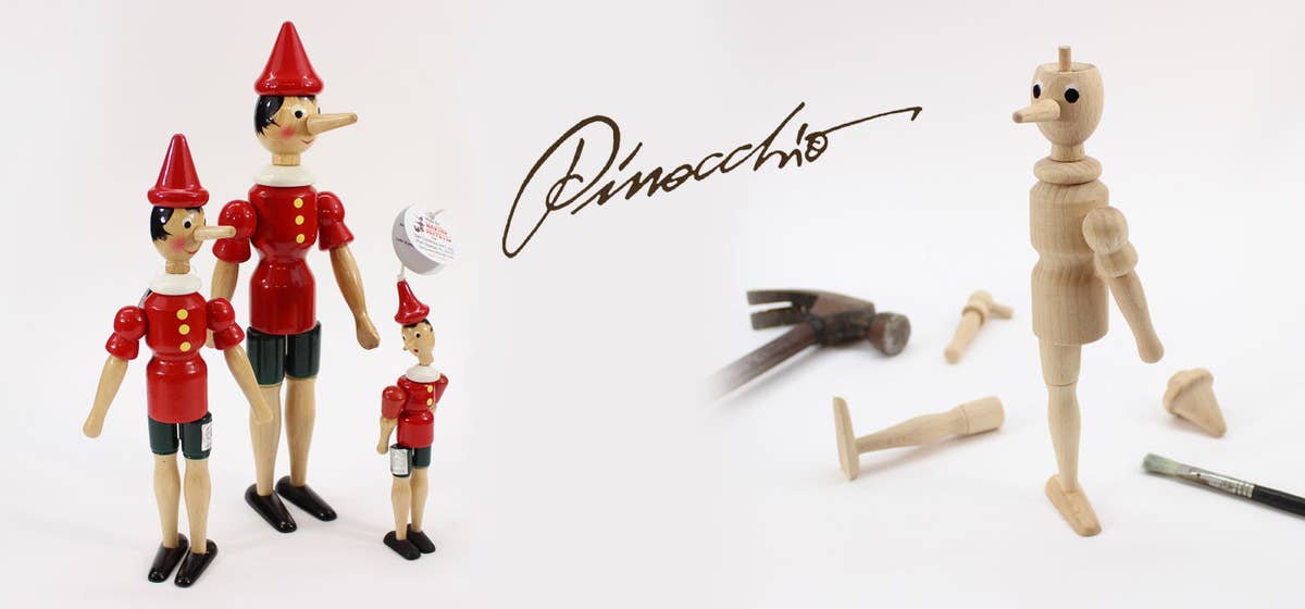 Pinocchio Wooden Toy Figure