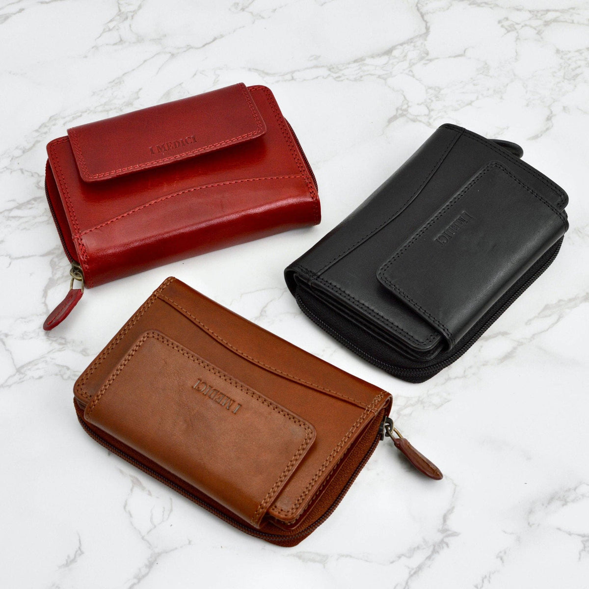Giovanna Women's Italian Leather Bi-fold Wallet with Coin Pocket | Made in Tuscany