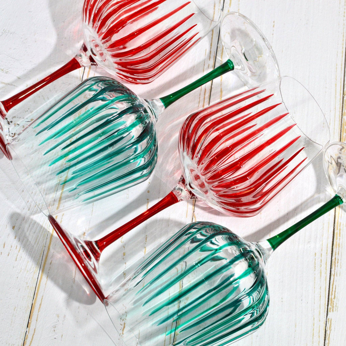 Italian Crystal Spritz Wine Glass, Emerald Green | Made in Venice