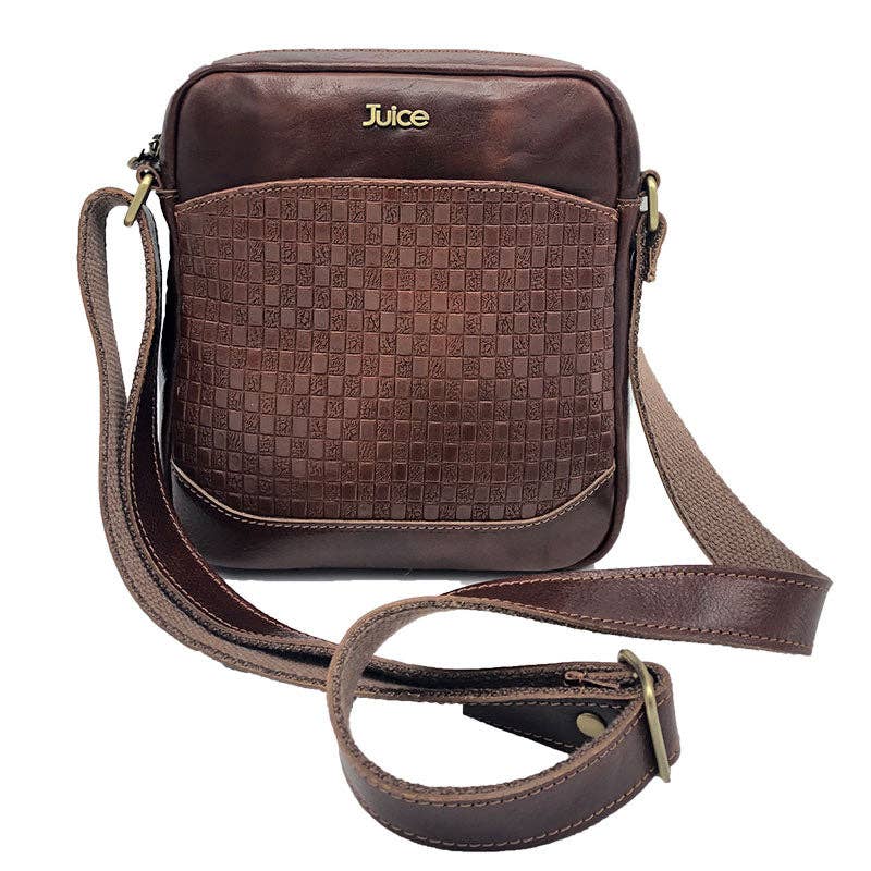 Hand Buffered Leather Shoulder Bag with Magnetic Closure | Made in Tuscany