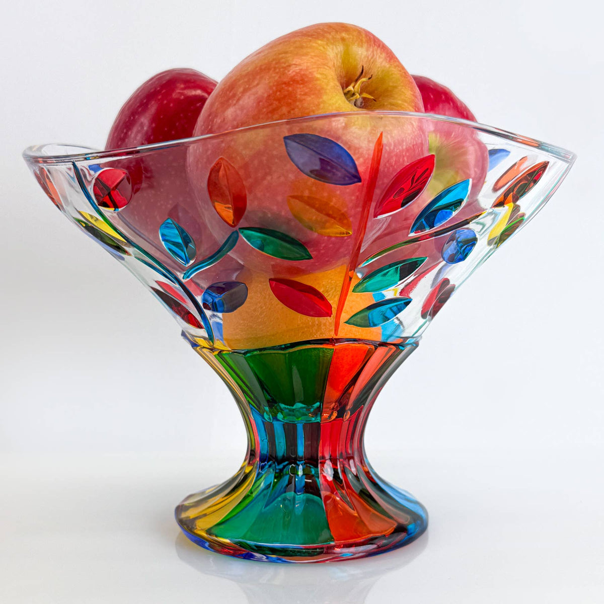 Flowervine 9" Bowl, Hand-Painted Italian Crystal | Made in Venice
