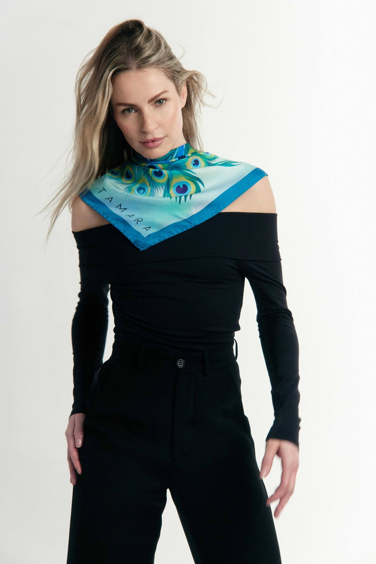 Peacock Silk Scarf | Made in Lombardy